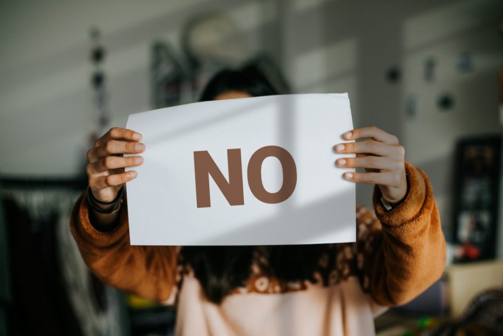 Learn to say "no"
